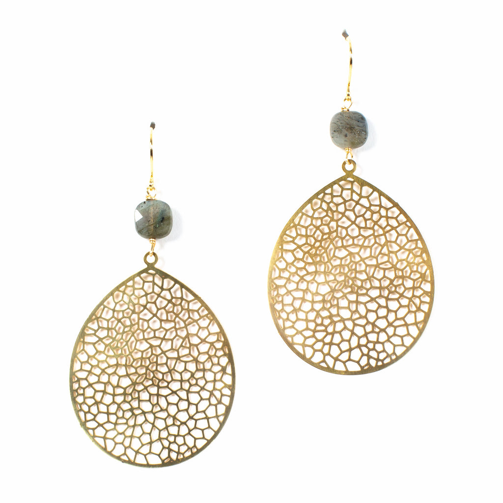 Laser cut gold earrings sale